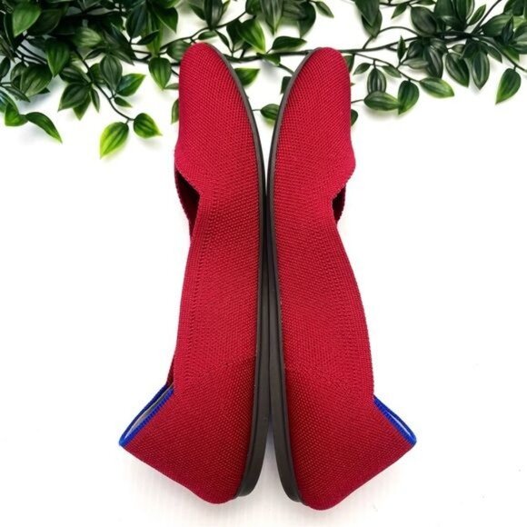 Rothy’s The Flat Red Slip On Knit Round Toe Ballet Flats 9.5 - Picture 4 of 8